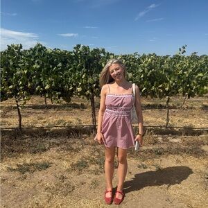 Together Red and White Gingham Dress
